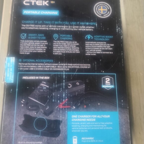 CTEK CS Free 4 in 1 BATTERY CHARGER & MAINTAINER - Picture 10 of 14